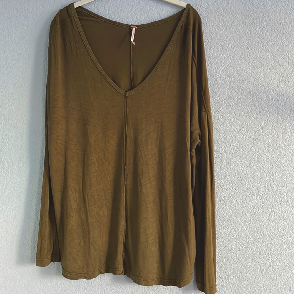 Free People Tunic olive green size small